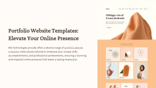 Unleash Your Creativity with Stunning Portfolio HTML Website Templates