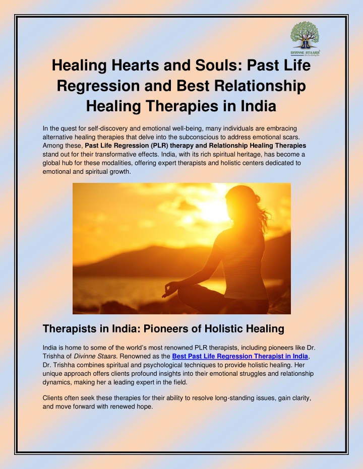 healing hearts and souls past life regression