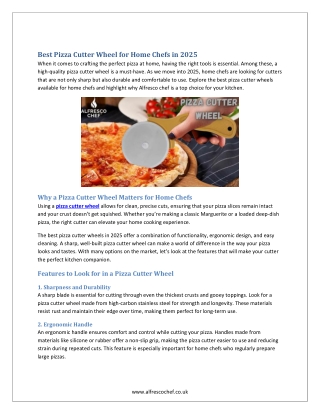 Best Pizza Cutter Wheel for Home Chefs in 2025