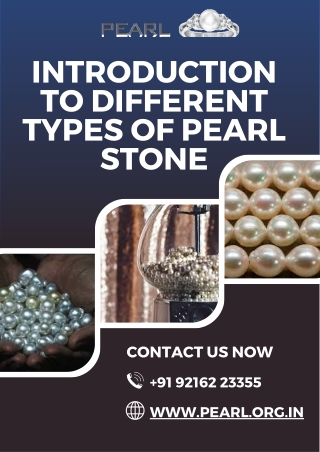 Introduction To Different Types of Pearl Stonet