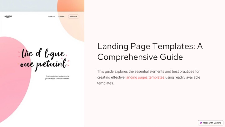 landing page templates a comprehensive guide