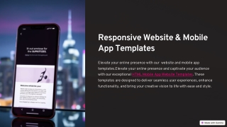 Build Engaging Mobile App Websites with HTML Templates