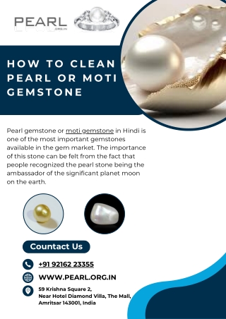 How To Clean Pearl Or Moti Gemstone