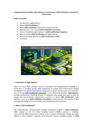empowering sustainability agile advisors as your