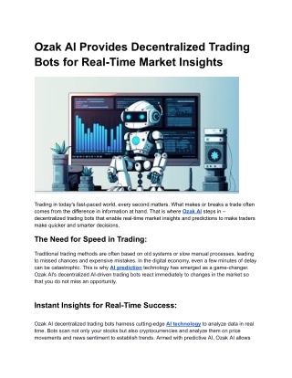ozak ai provides decentralized trading bots