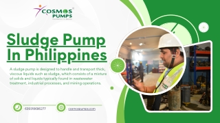 Sludge Pump In Philippines - cosmos pumps