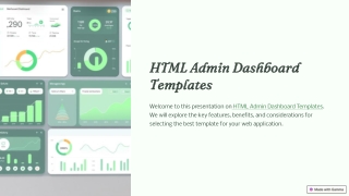 Streamline Your Workflow with HTML Admin Dashboard Templates