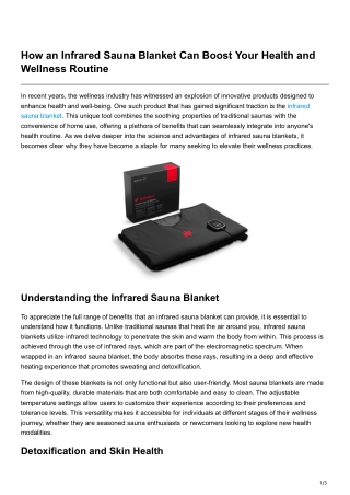 how an infrared sauna blanket can boost your