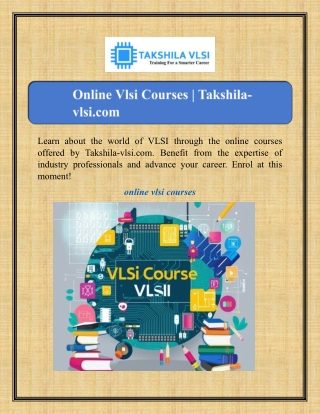 learn about the world of vlsi through the online