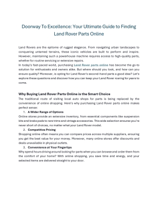 Doorway To Excellence Your Ultimate Guide to Finding Land Ro