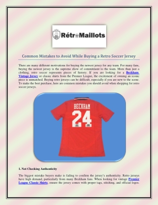 common mistakes to avoid while buying a retro