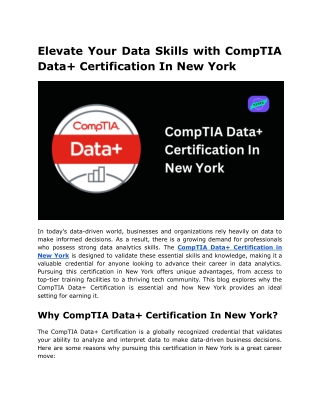 elevate your data skills with comptia data