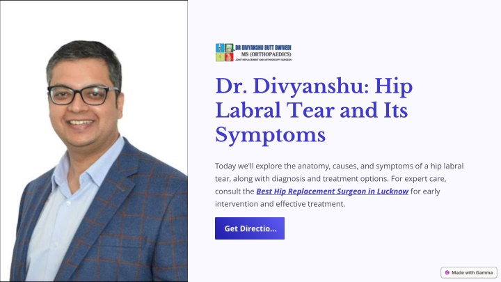 dr divyanshu hip labral tear and its symptoms