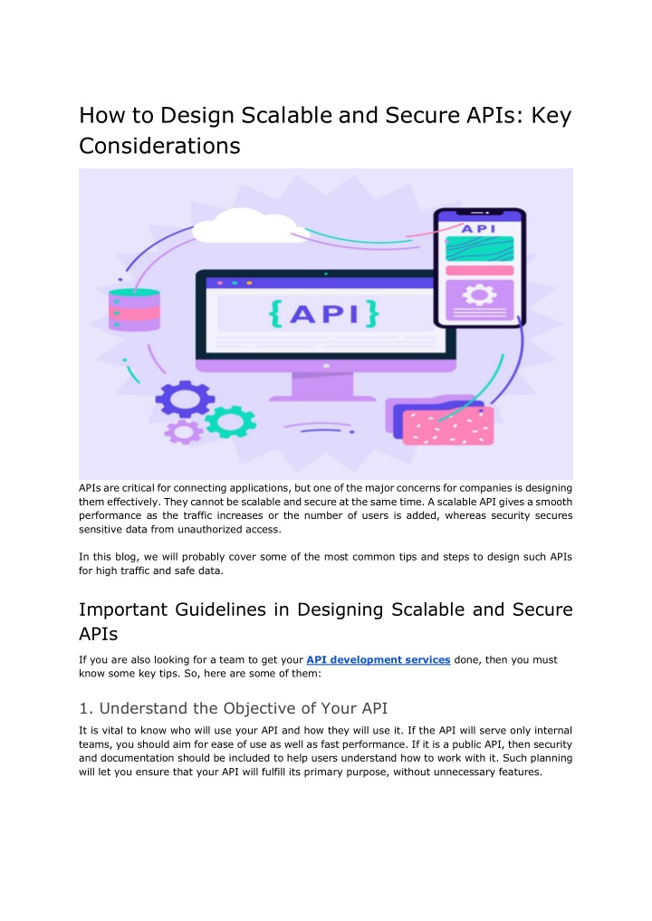 how to design scalable and secure apis