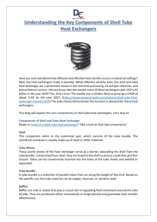 Understanding the Key Components of Shell Tube Heat Exchangers