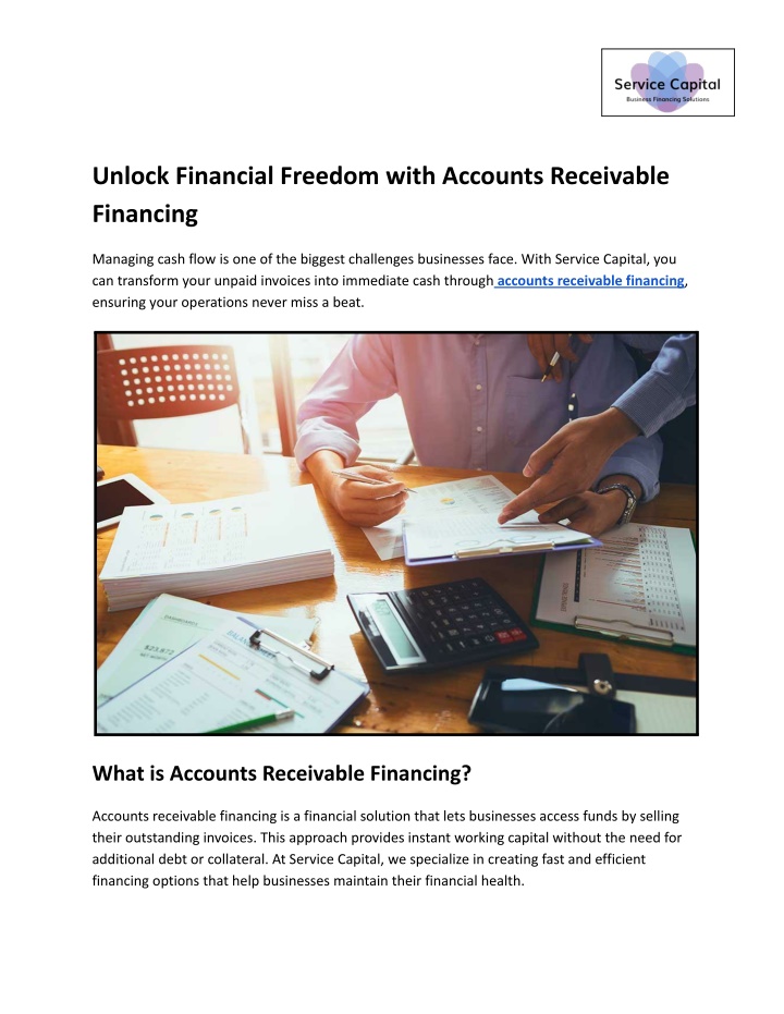 unlock financial freedom with accounts receivable