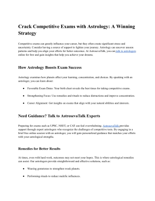 crack competitive exams with astrology a winning