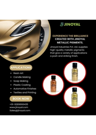 Experience the brilliance. Created with Jinoyal Metallic Pigments.