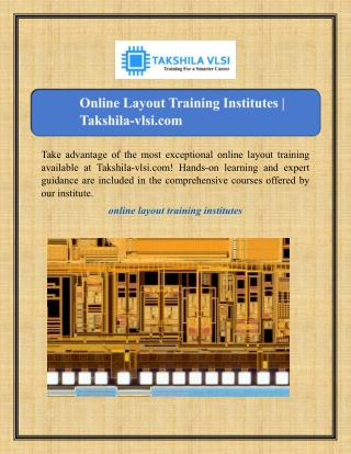 Online Layout Training Institutes | Takshila-vlsi.com