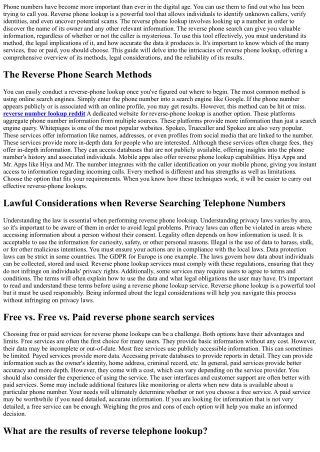 Reverse search for a number: Comprehensive guide on how to find out who called.