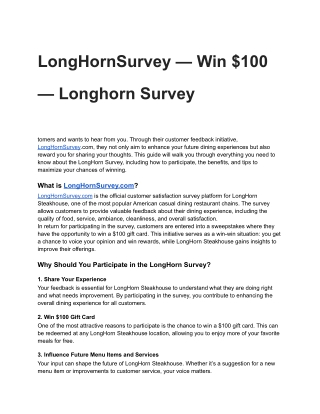 Longhornsurvey