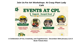 join us for art workshops at crazy plant lady caf
