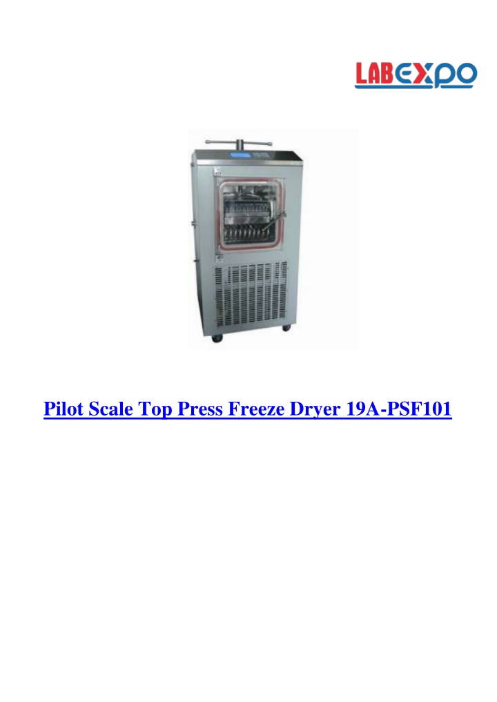 pilot scale top press freeze dryer 19a psf101