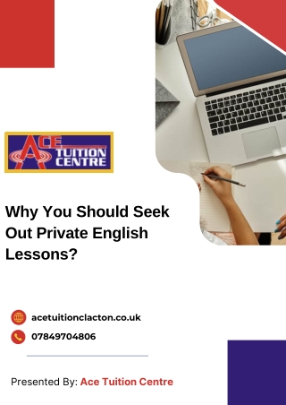 Why You Should Seek Out Private English Lessons