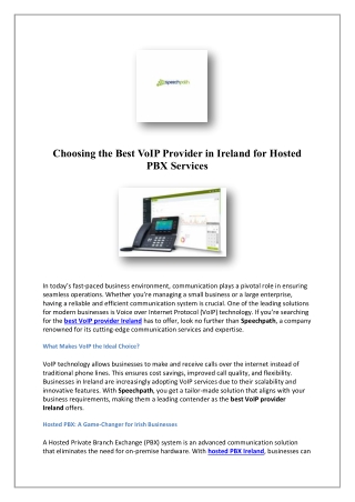 choosing the best voip provider in ireland