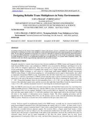 journal of science and technology issn 2456 5660
