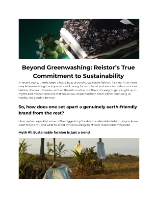 beyond greenwashing reistor s true commitment