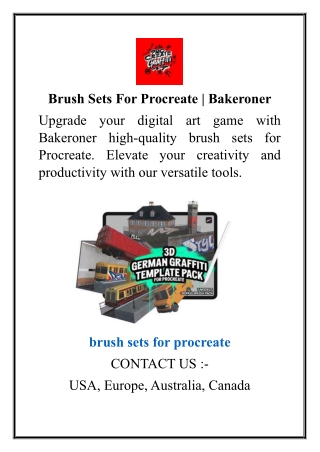 Brush Sets For Procreate Bakeroner