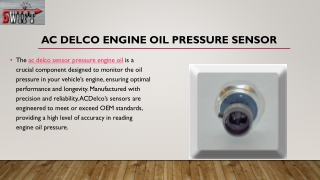   AC Delco Engine Oil Pressure Sensor