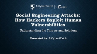 Social Engineering Attacks- How Hackers Explooit Human Vulnerabilities