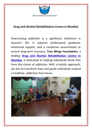 Drug and Alcohol Rehabilitation Centre in Mumbai