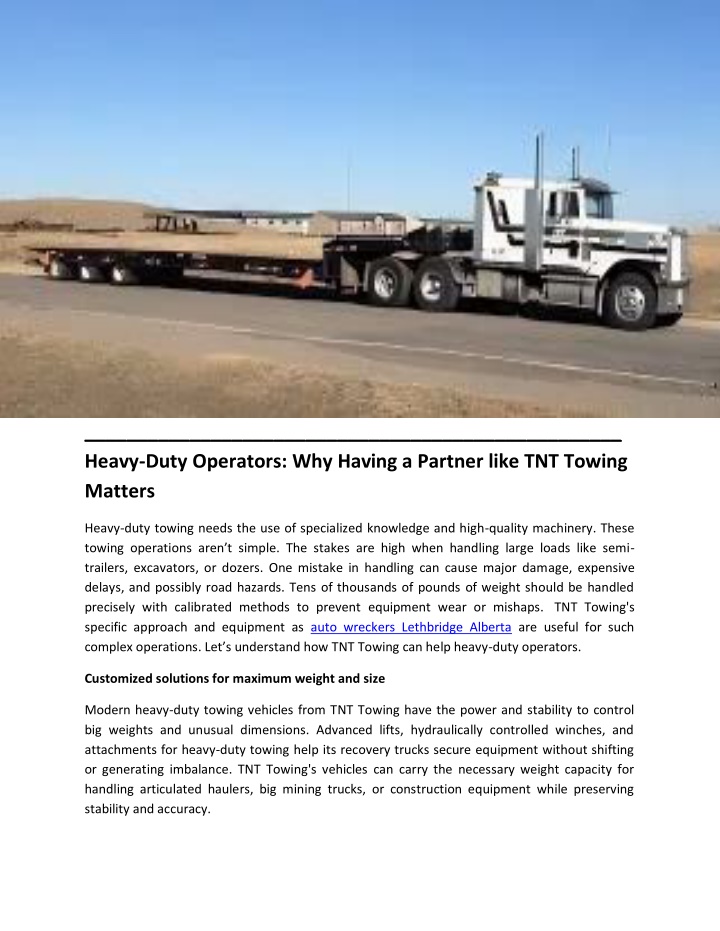 heavy duty operators why having a partner like