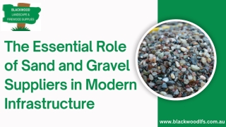 The Essential Role of Sand and Gravel Suppliers in Modern Infrastructure