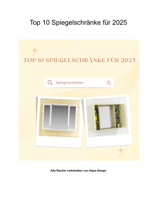 Top 10 Spiegelschränke für 2025