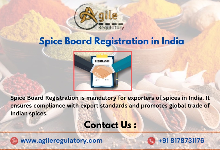 spice board registration in india