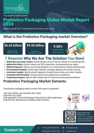 240919_Probiotics PackagingProbiotics Packaging Market Report 2024 - Probiotics