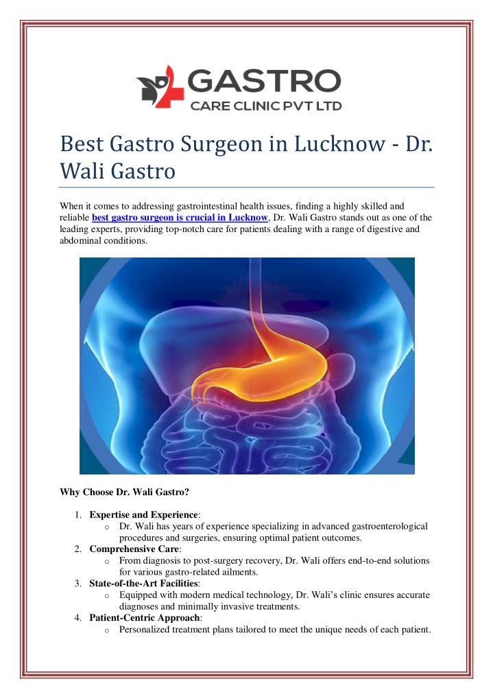 best gastro surgeon in lucknow dr wali gastro