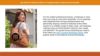 Buy Women’s Briefcase Online A Complete Guide to Style and Functionality