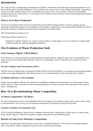AI and the Music Producer: Partners in Creative Innovation