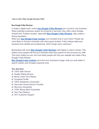 How to Get 5-Star Google Reviews 2025
