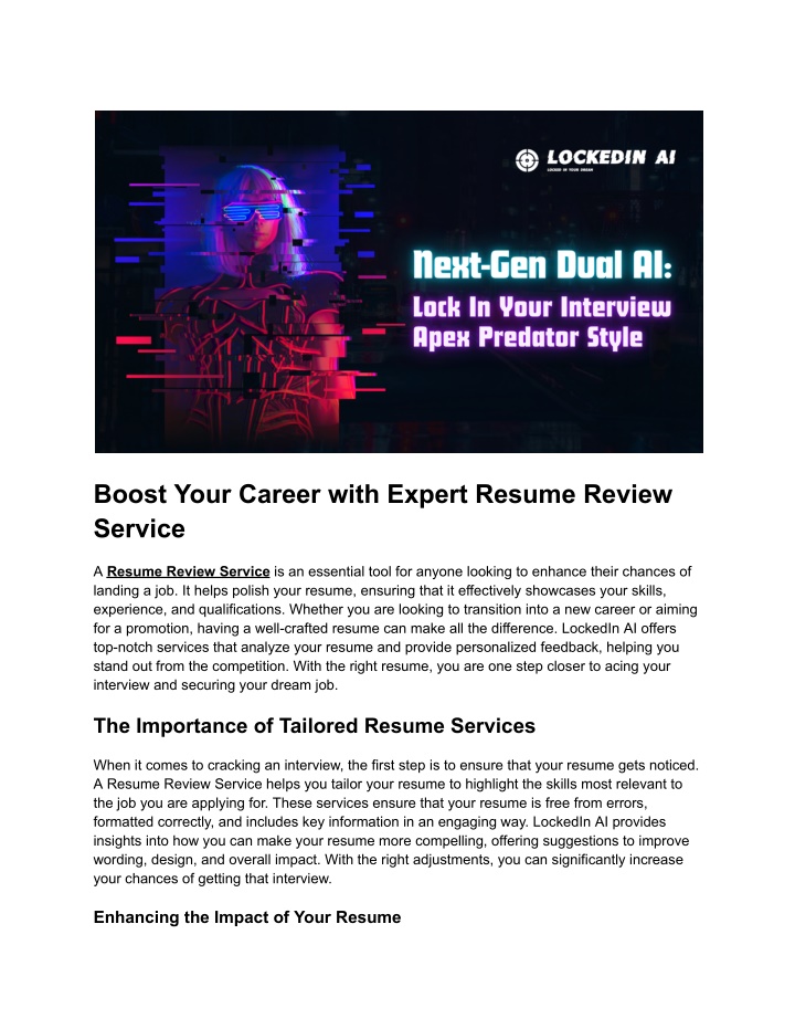 boost your career with expert resume review