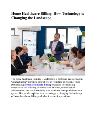 home healthcare billing how technology
