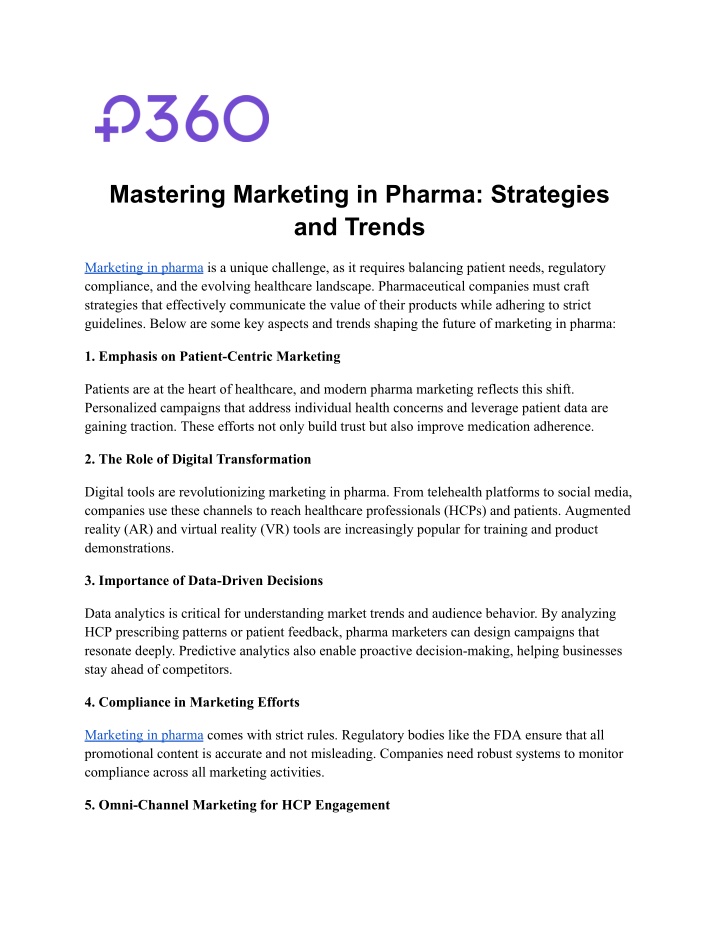 mastering marketing in pharma strategies