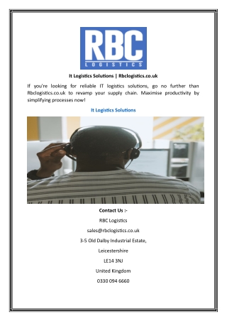 it logistics solutions rbclogistics co uk