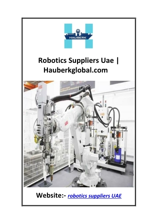 robotics suppliers uae hauberkglobal com