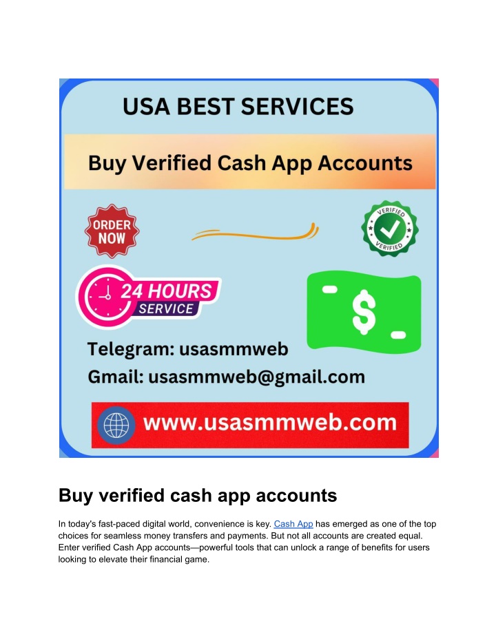 PPT Legit Cash App Accounts for Sale Verified! 2024 PowerPoint